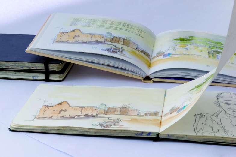 Cuadernos de viaje sobre los Campos de Tinduf de Javier de Blas (Foto TA)